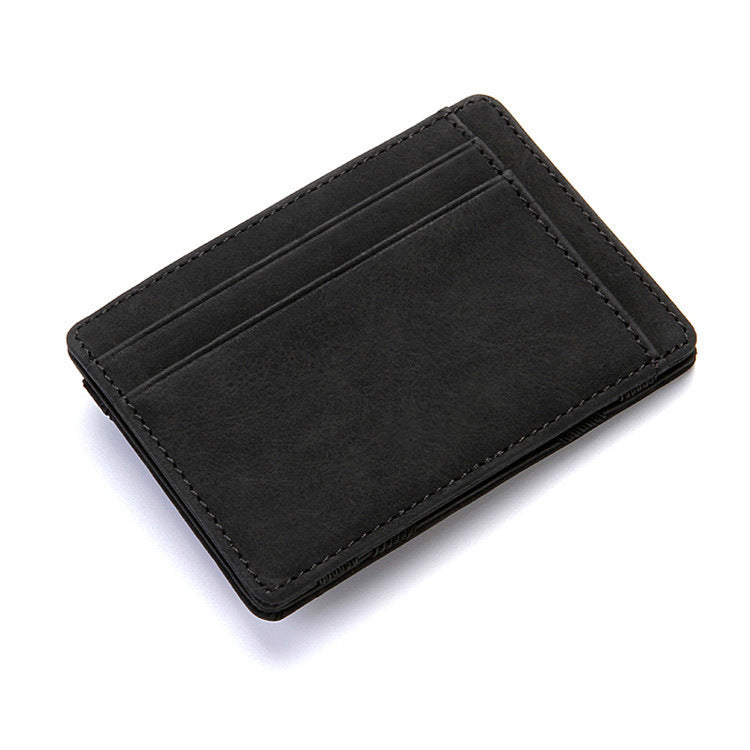 PU Creative Magic Wallet Flip Card Holder Men&