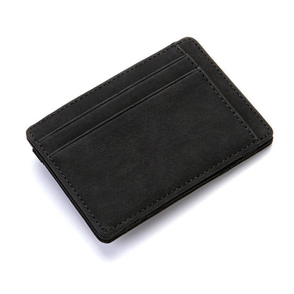 PU Creative Magic Wallet Flip Card Holder Men&