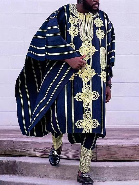 African Ethnic Print Casual Men&