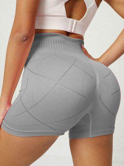High Waist Active Shorts for Women with Stretch Fabric