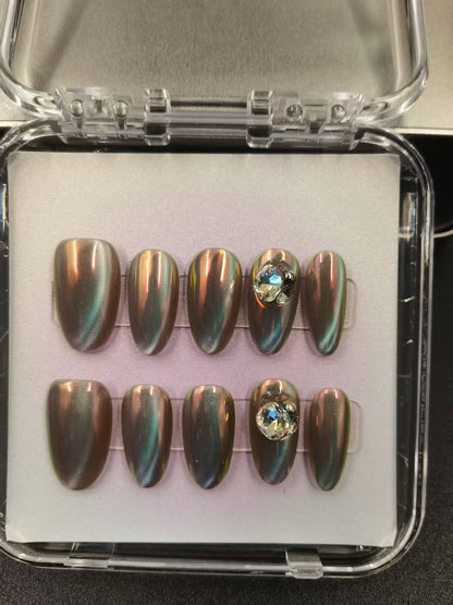 1037- Handmade press on nails fake nails removable