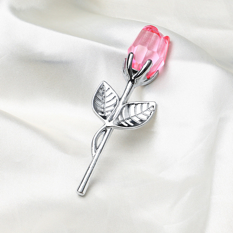 Crystal Golden Rose Flower Valentine&