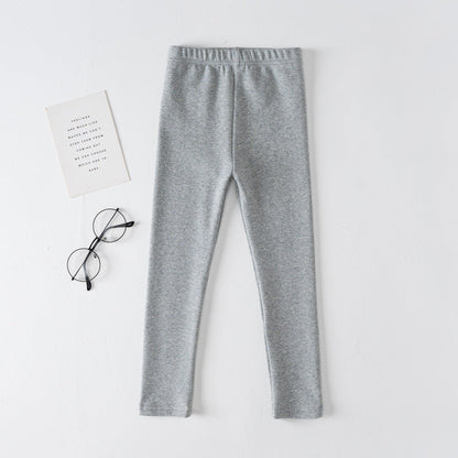 Basic Cotton-spandex Girls Leggings