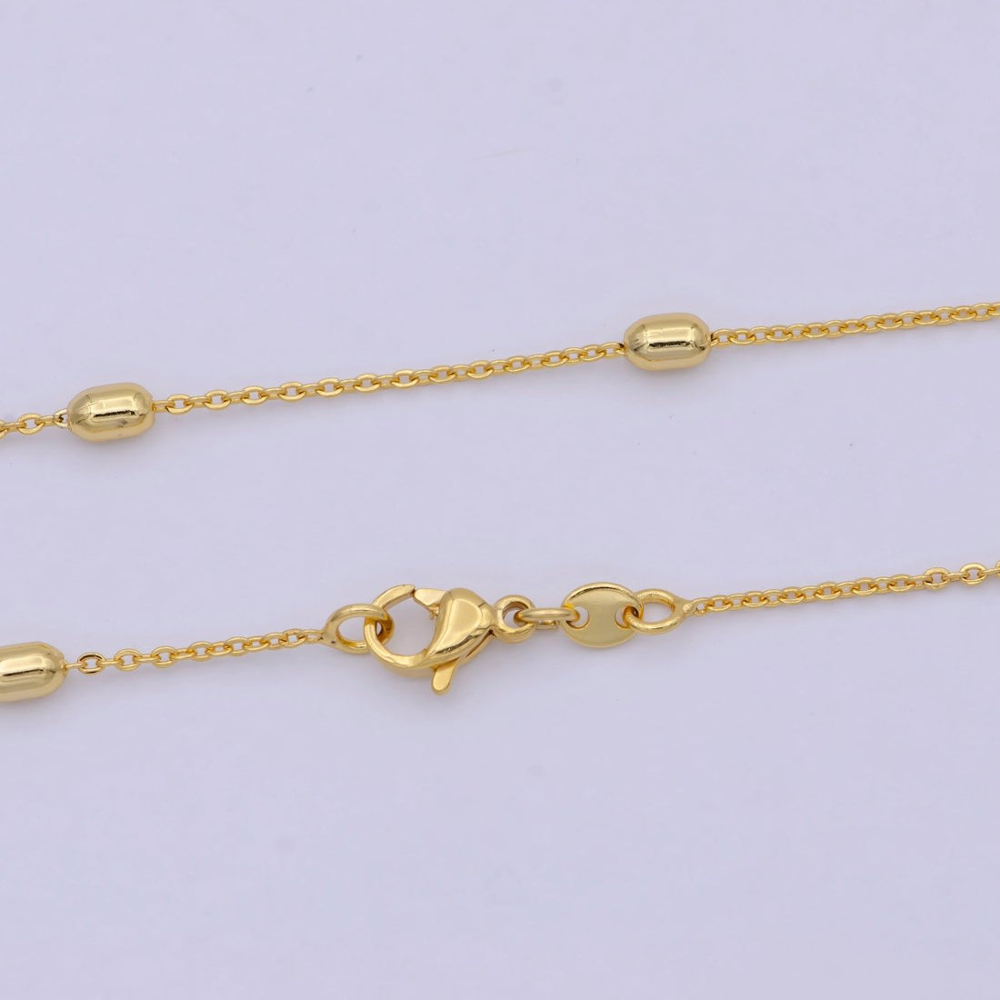 1 mm Satellite necklace, 24k gold filled chain Bead, Dainty gold filled chain, minimalist necklace 17.7 inch chain | WA-741 Clearance Pricing