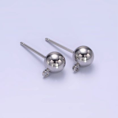 1 pair 3,5,6mm Small Ball Stud Earrings Ball 14K Gold Filled Post Earring with Closed Loop for Earring Supply Z-673 Z-678