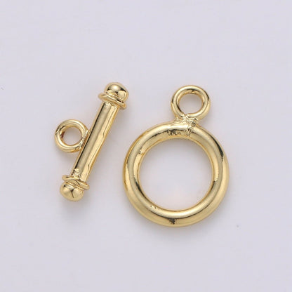1 set Simple Gold Toggle Clasp For Necklace Bracelet DIY Jewelry Making  L-056