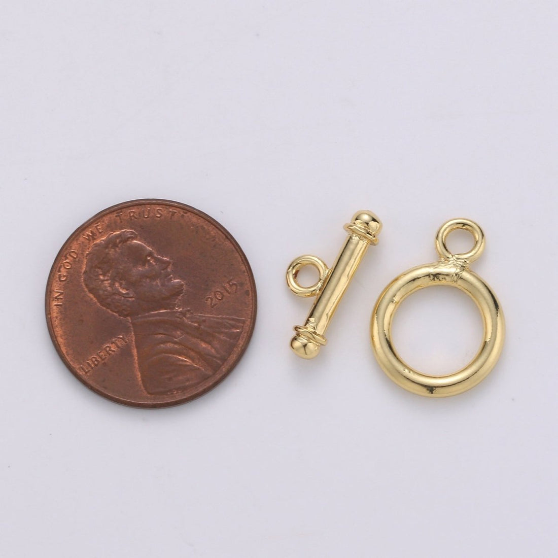 1 set Simple Gold Toggle Clasp For Necklace Bracelet DIY Jewelry Making  L-056