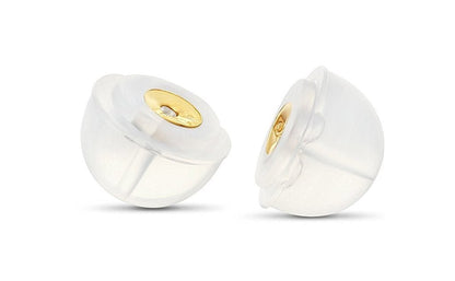 10 pair Gold Earring Backs Soft Clear Silicone Padded Mushroom Safety Grip Earring Backings Secure Hypoallergenic Pierced Studs Silver Back K-921 K-922