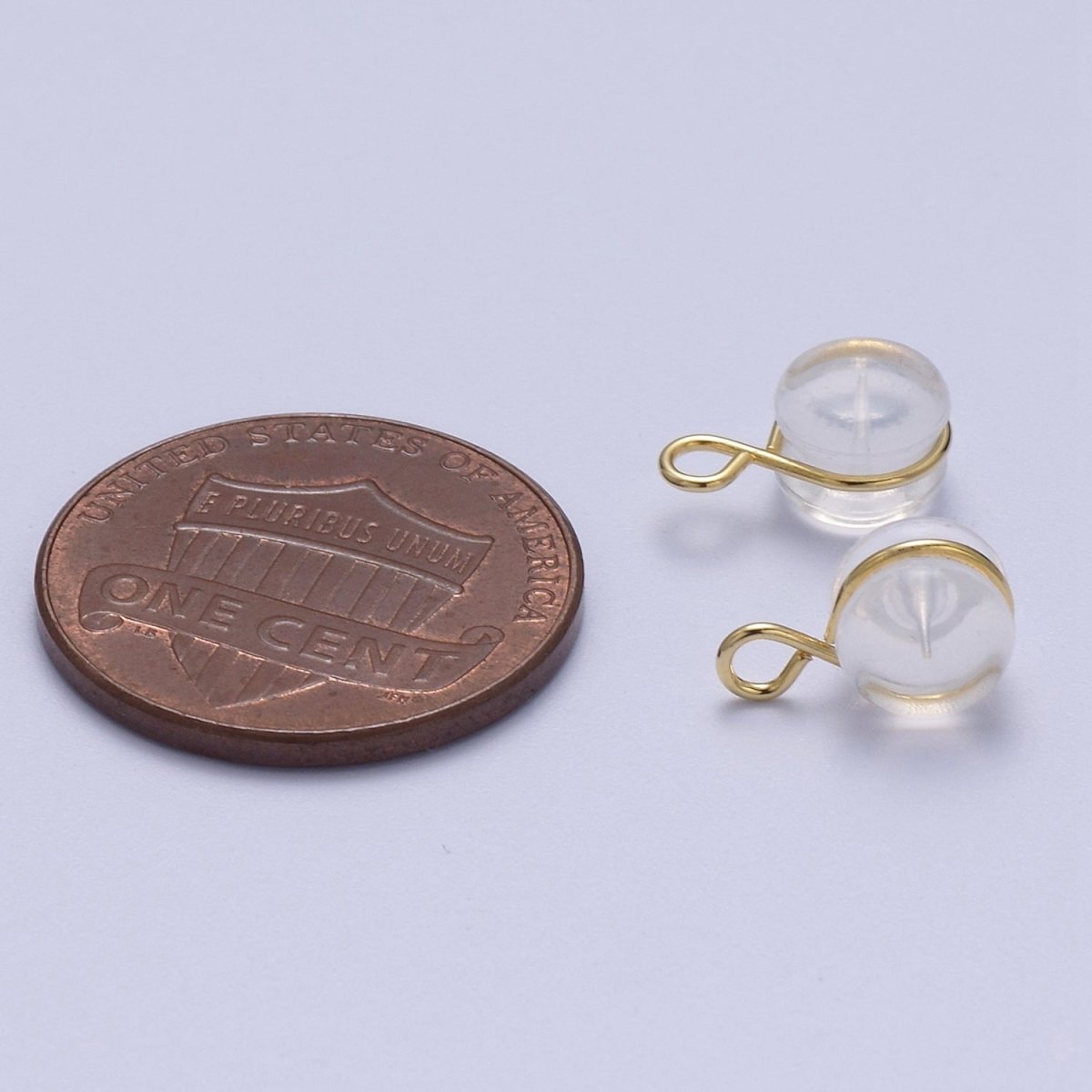 10 pair Soft Silicone Earring Backs for Studs Gold/Silver Rubber Earring Backs with Open Link Hypoallergenic Safety Plastic Earring Back for Jewelry Making K-312
