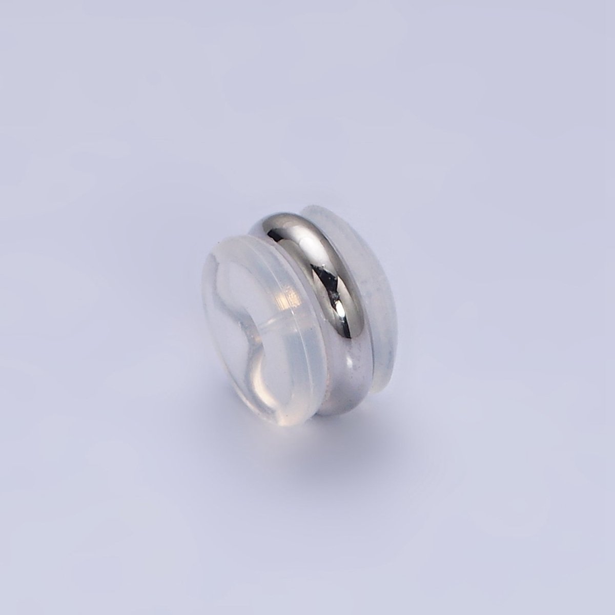 10 pair Soft Silicone Earring Backs for Studs Silver Rubber Earring Backs with Open Link Hypoallergenic Safety Plastic Earring Back for Jewelry Making Z-425 Z-426 Z-427 Z-428