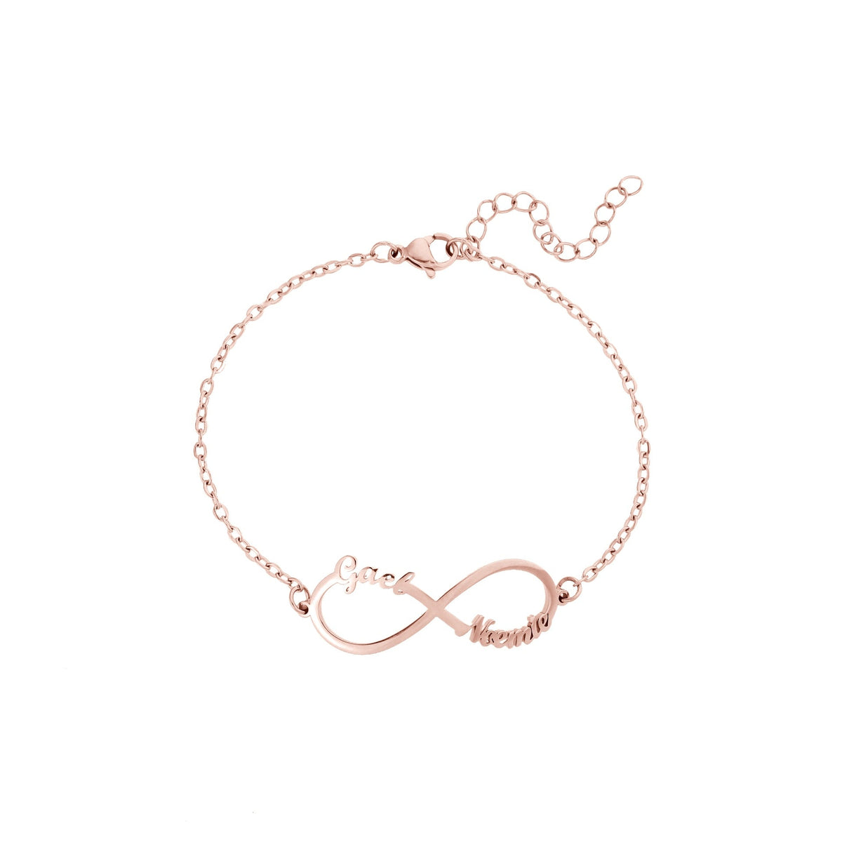 Customized 4 Name infinity bracelet for women