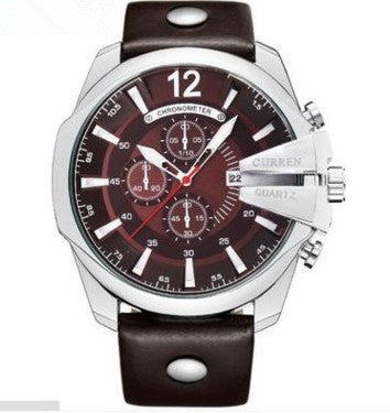 Fashionable Large Dial Decorated Three-eye Men&