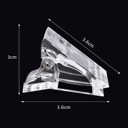 Transparent Poly Gel Nail Extension Clips - 5 or 10 pcs
