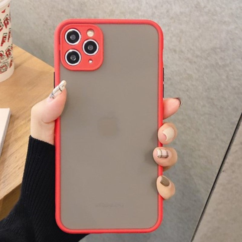 Frosted Color Contrast Mobile Phone Case To Prevent Falling
