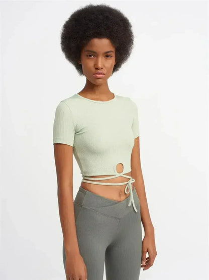 Lace Up Crop Top