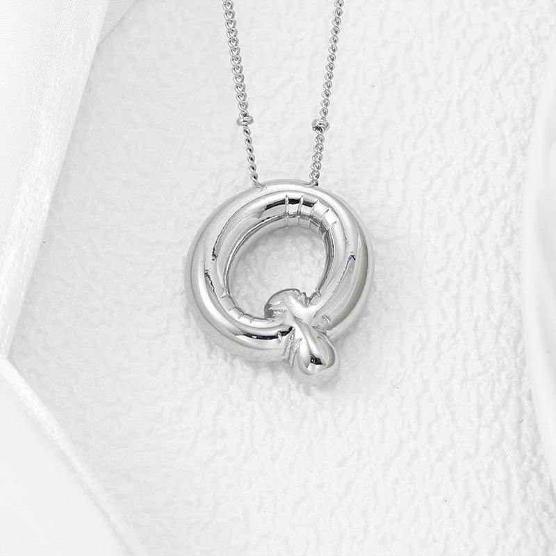 Copper Bubble Letter Pendant Necklace for Stylish Personalization