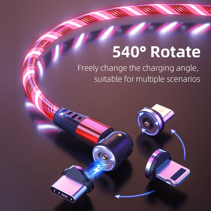 540 Rotate Magnetic 3A Charging Cable USB Type C