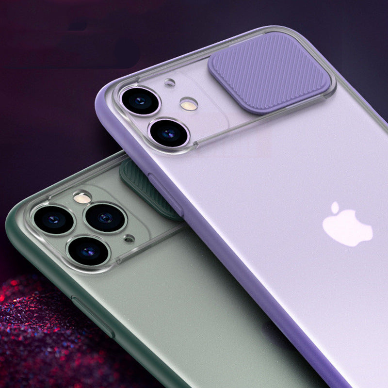 Frosted frame lens phone case