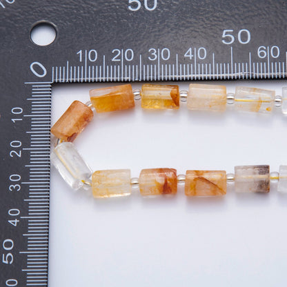 10.5mm Bead Natural Gemstone Cylinder Tube Strand Finding | WA-1504