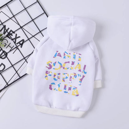 Plush Hooded Pet Dog Sweater Clothes