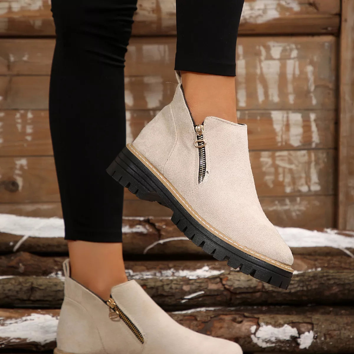 Side Zip Ankle Boots