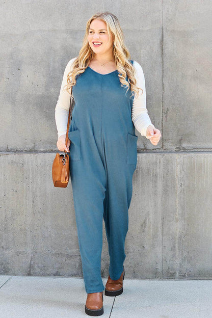 Double Take Full Size Sleeveless Straight Jumpsuit for Women
