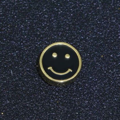 10mm Enamel Heart Smiley Face Bead, Emoji Bead, Happy Face, Gold Cute Spacer Bead, Necklace And Bracelet Making, Jewelry Supply B-609 B-610
