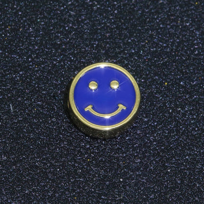 10mm Enamel Heart Smiley Face Bead, Emoji Bead, Happy Face, Gold Cute Spacer Bead, Necklace And Bracelet Making, Jewelry Supply B-609 B-610