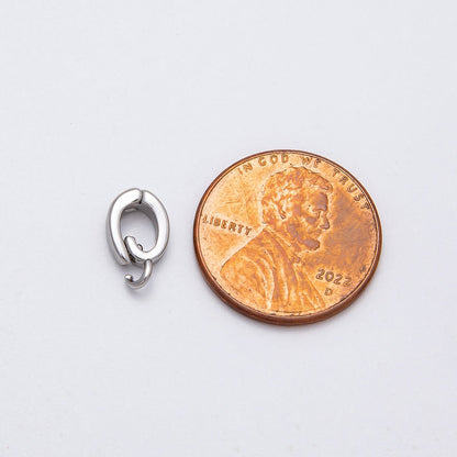 10mm Silver Minimalist Snap Latch Pendant Bail Holder Enhancer | Findings-00121