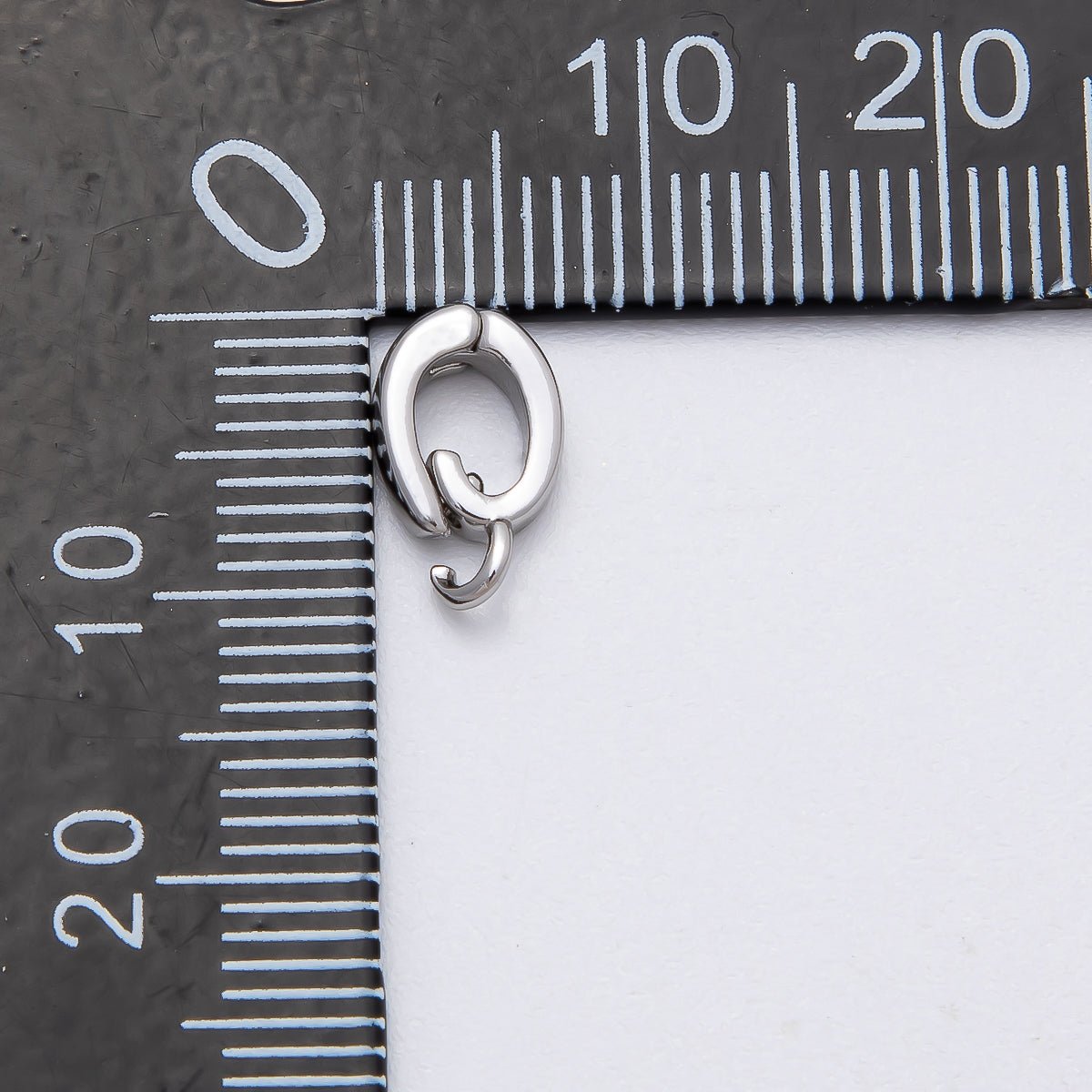 10mm Silver Minimalist Snap Latch Pendant Bail Holder Enhancer | Findings-00121
