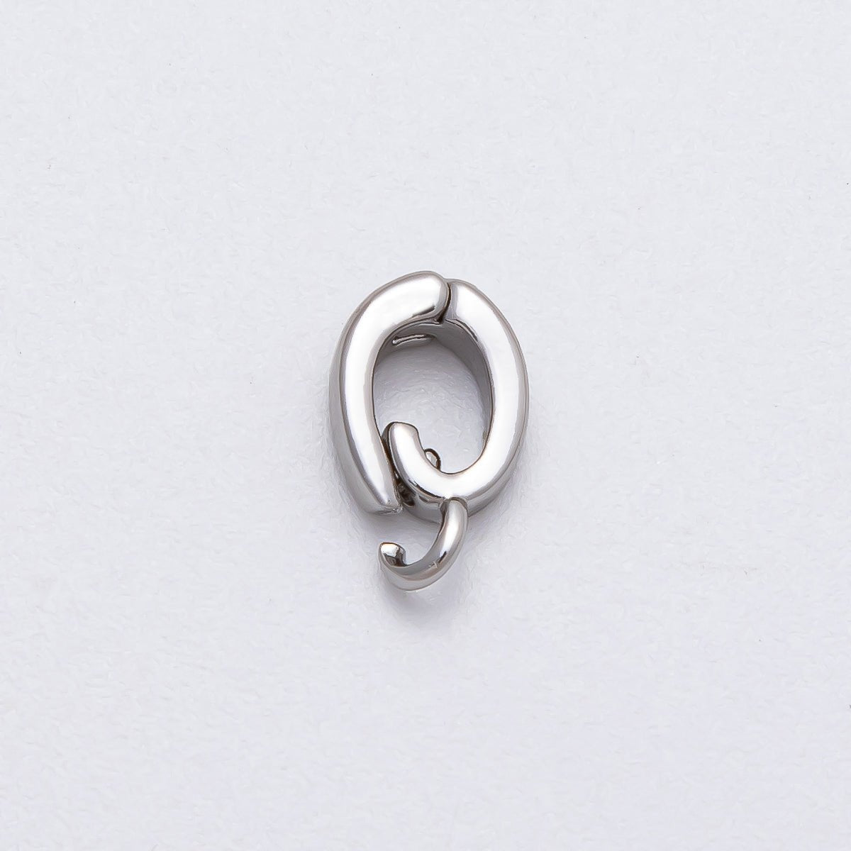 10mm Silver Minimalist Snap Latch Pendant Bail Holder Enhancer | Findings-00121