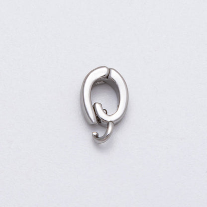 10mm Silver Minimalist Snap Latch Pendant Bail Holder Enhancer | Findings-00121