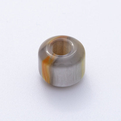 10pcs 12.5mm Blue, Pink, Grey, Yellow, Brown Glitter Acrylic Resin Rondelle Bead | B549 - B851