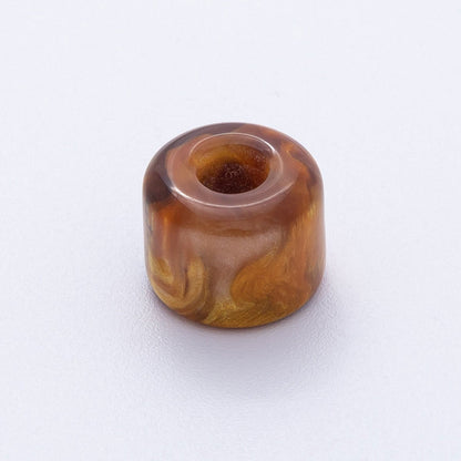 10pcs 12.5mm Blue, Pink, Grey, Yellow, Brown Glitter Acrylic Resin Rondelle Bead | B549 - B851