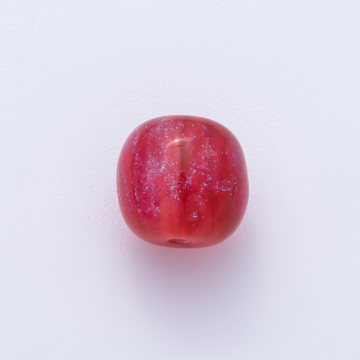10pcs 12mm Black, Red, Blue, Grey, Green Glitter Resin Round Bead | B675 - B678