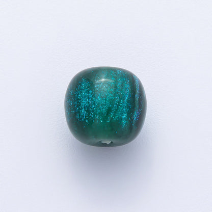 10pcs 12mm Black, Red, Blue, Grey, Green Glitter Resin Round Bead | B675 - B678
