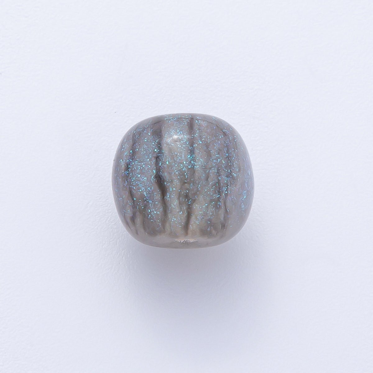 10pcs 12mm Black, Red, Blue, Grey, Green Glitter Resin Round Bead | B675 - B678