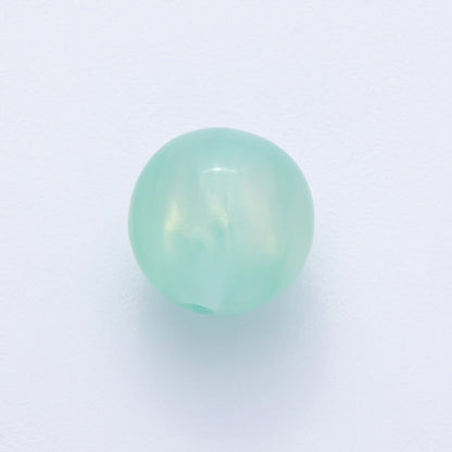 10pcs 12mm Black, White, Blue, Green, Grey, Pink, Red, Teal Glitter Resin Round Bead | B686 - B694