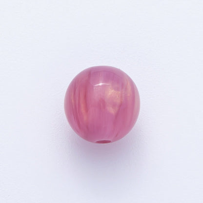10pcs 12mm Black, White, Blue, Green, Grey, Pink, Red, Teal Glitter Resin Round Bead | B686 - B694