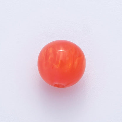 10pcs 12mm Black, White, Blue, Green, Grey, Pink, Red, Teal Glitter Resin Round Bead | B686 - B694