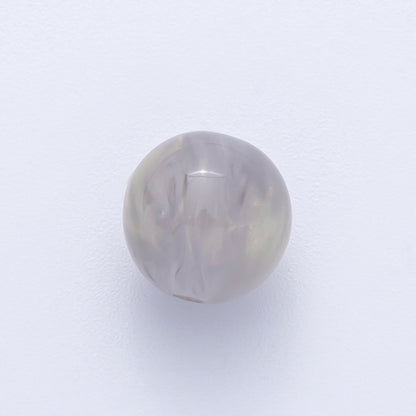10pcs 12mm Black, White, Blue, Green, Grey, Pink, Red, Teal Glitter Resin Round Bead | B686 - B694