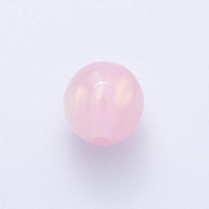 10pcs 12mm Black, White, Blue, Green, Grey, Pink, Red, Teal Glitter Resin Round Bead | B686 - B694