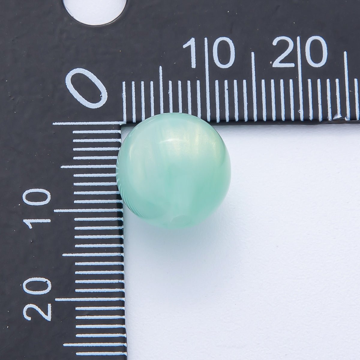 10pcs 12mm Black, White, Blue, Green, Grey, Pink, Red, Teal Glitter Resin Round Bead | B686 - B694