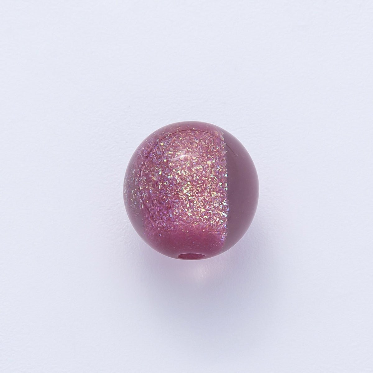 10pcs 12mm Green, Red, Grey, Purple, Black, Pink Glitter Resin Round Bead | B680 - B685
