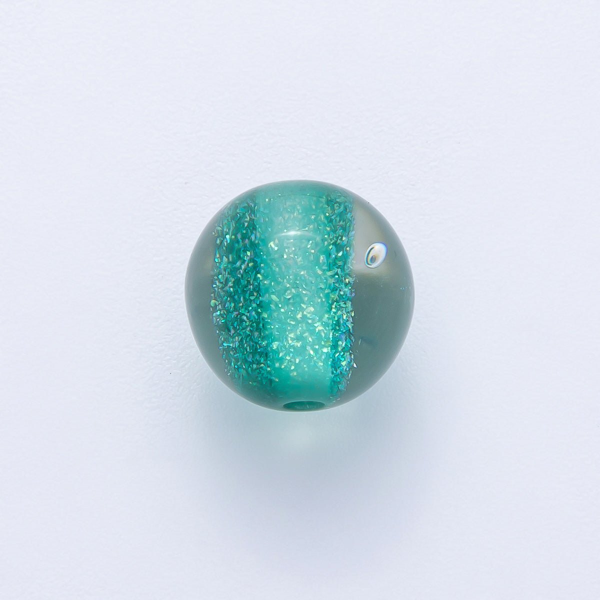 10pcs 12mm Green, Red, Grey, Purple, Black, Pink Glitter Resin Round Bead | B680 - B685