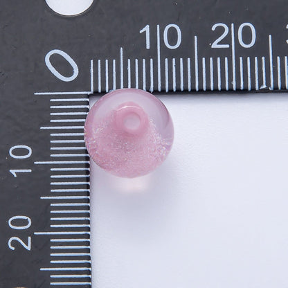 10pcs 12mm Green, Red, Grey, Purple, Black, Pink Glitter Resin Round Bead | B680 - B685