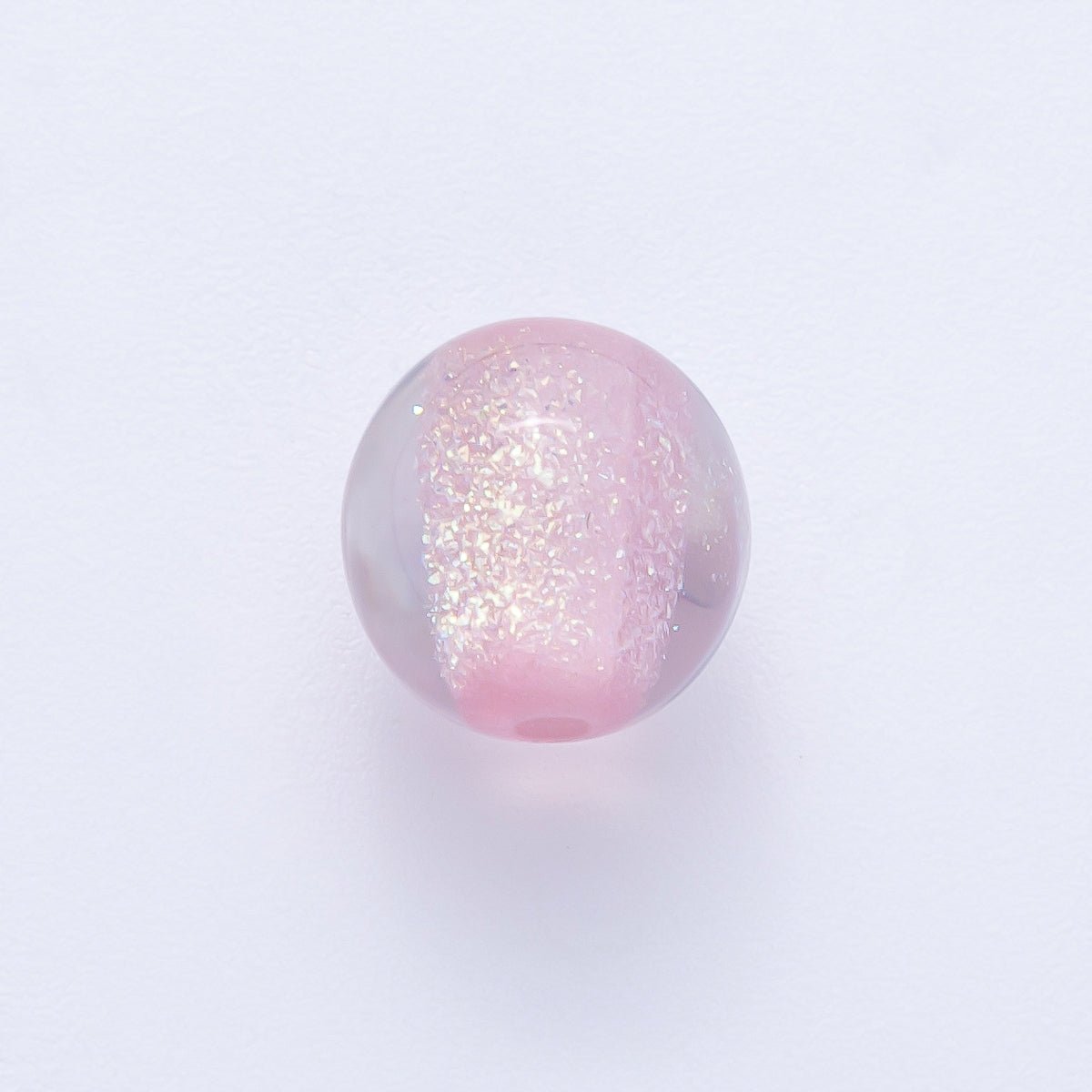 10pcs 12mm Green, Red, Grey, Purple, Black, Pink Glitter Resin Round Bead | B680 - B685