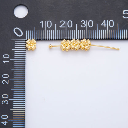10pcs 18K Gold Filled 5mm Tiny Floral Flower Bead Spacer | AF-A1080