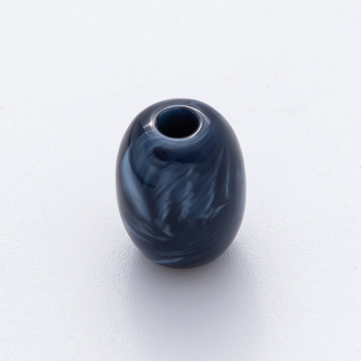 10pcs 18mm Dark Blue, Green, Brown, Light Blue, White Marble Resin Oval Bead Set | Beads-00029 - Beads-00033