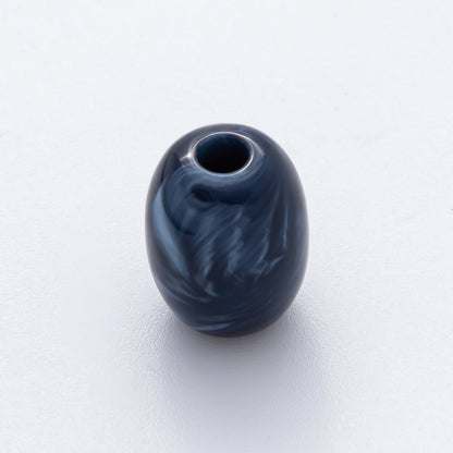 10pcs 18mm Dark Blue, Green, Brown, Light Blue, White Marble Resin Oval Bead Set | Beads-00029 - Beads-00033